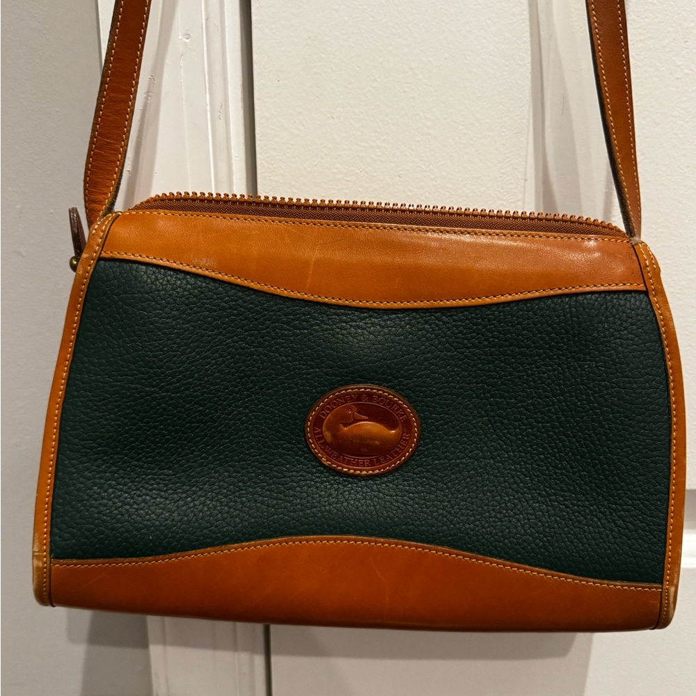 Vintage Dooney and Bourke Two-Tone Leather Crossbody Bag